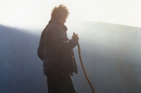 Young civil engineer working in nuclear power in the 1970s. He loved the outdoors, mountains and white water kayaking shown traversing the White Mountains in New Hampshire, USA